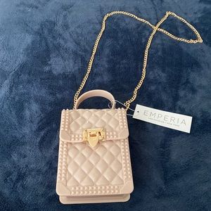 Tan Crossbody Jelly Bag